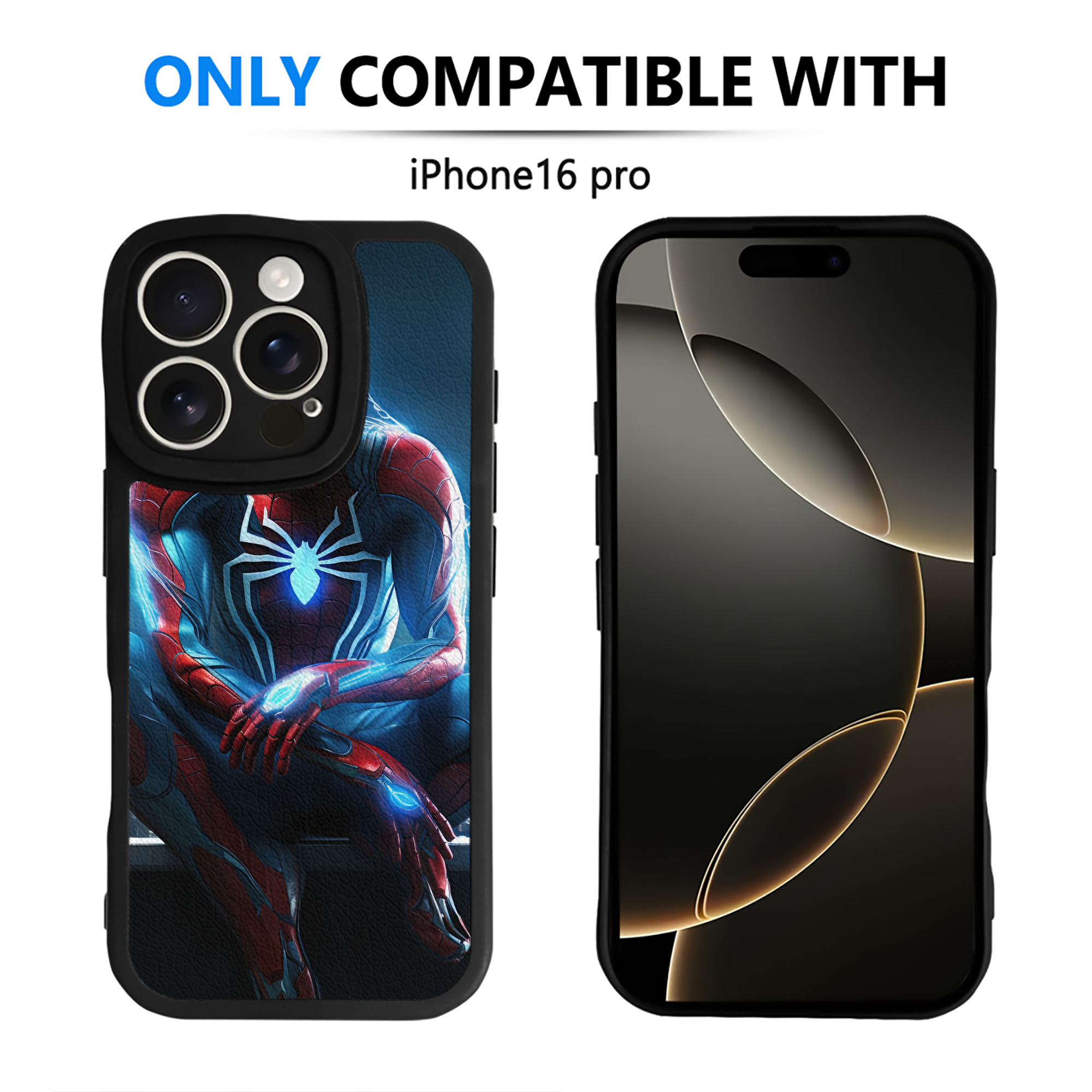 （画像用） Spider Man スパイダーマン 【iPhone 16シリーズ対応】シリコンスマホケース（レザー調） 材質：シリコン